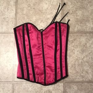 Pink Black corset
